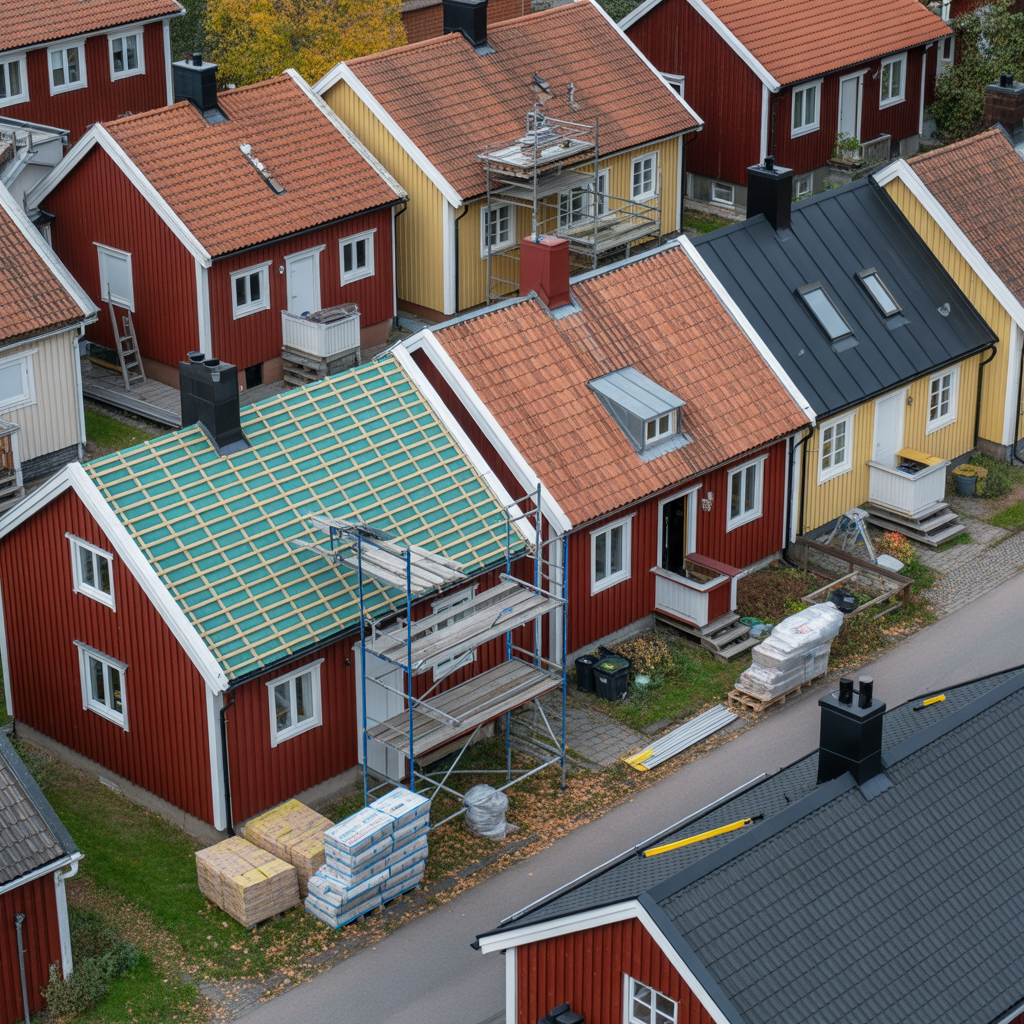 kostnad for takbyte 2025 pris per m2 material och rot