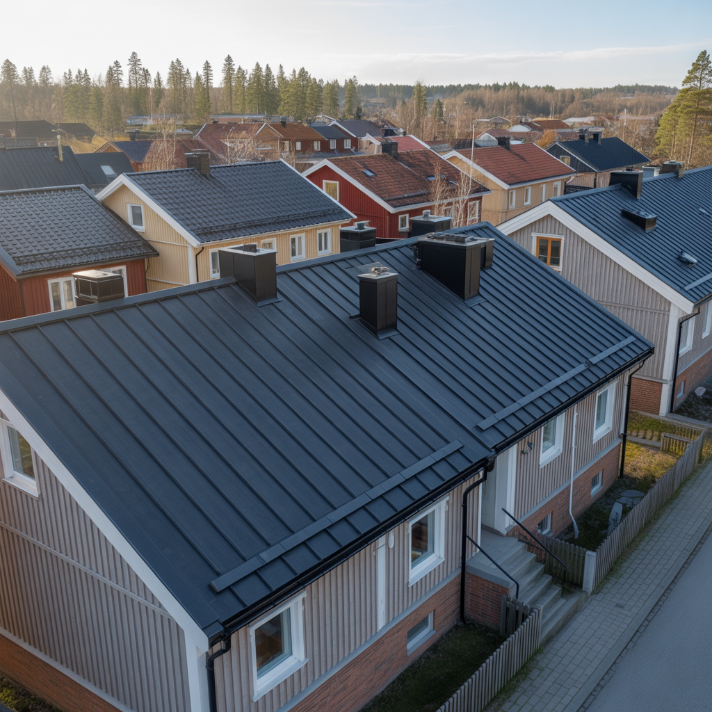 tatskikt pa laglutande tak guide till material och fall