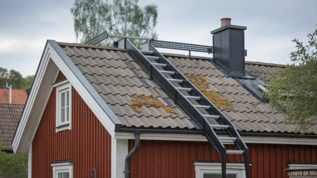 taks kerhet f r villor takstege glidskydd och g ngbrygga krav montering och pris